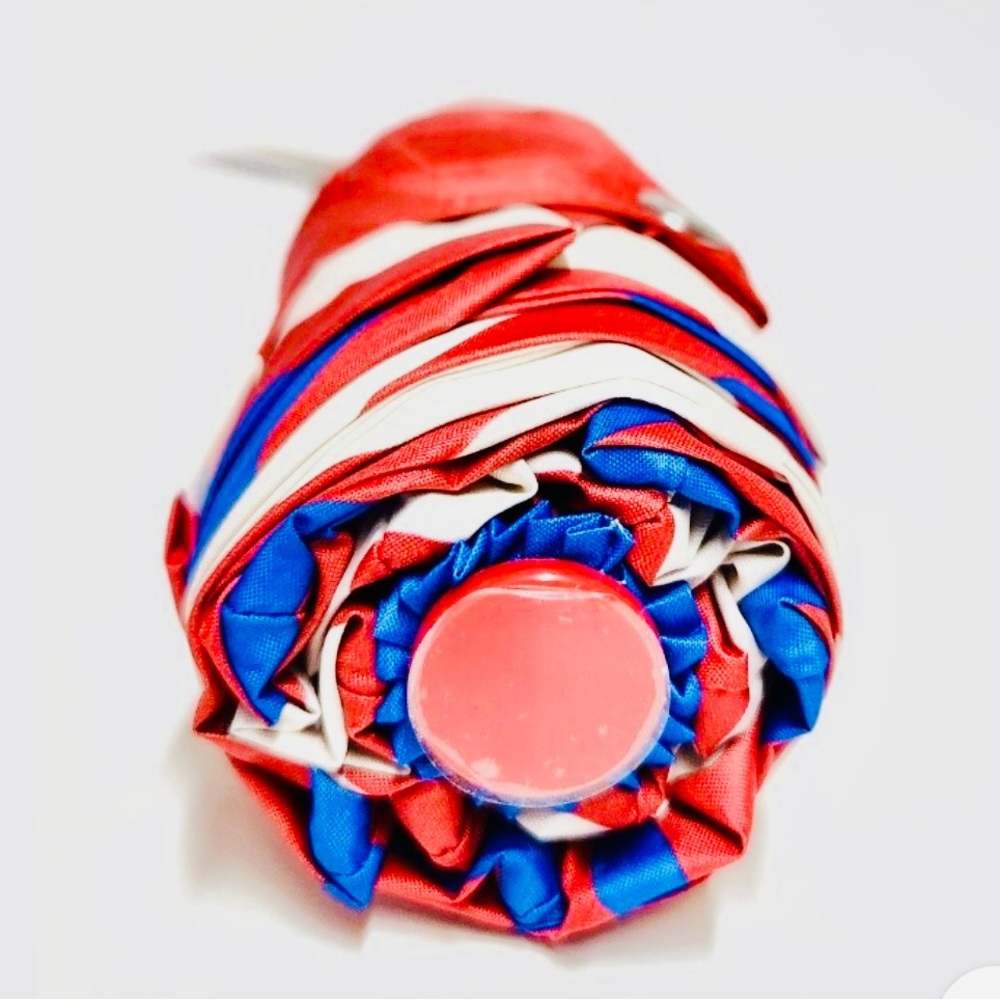 Coach Red, White, and Blue Striped Umbrella - Picture 4 of 6